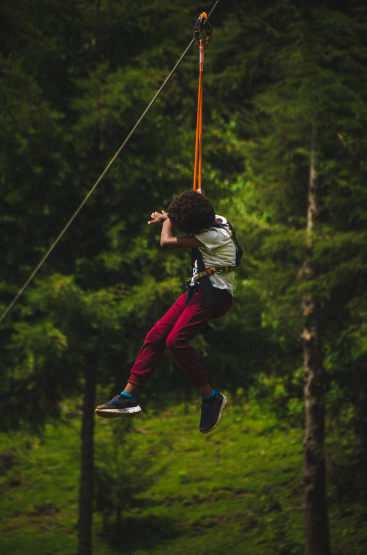 Zip Lining For Two at The Forest